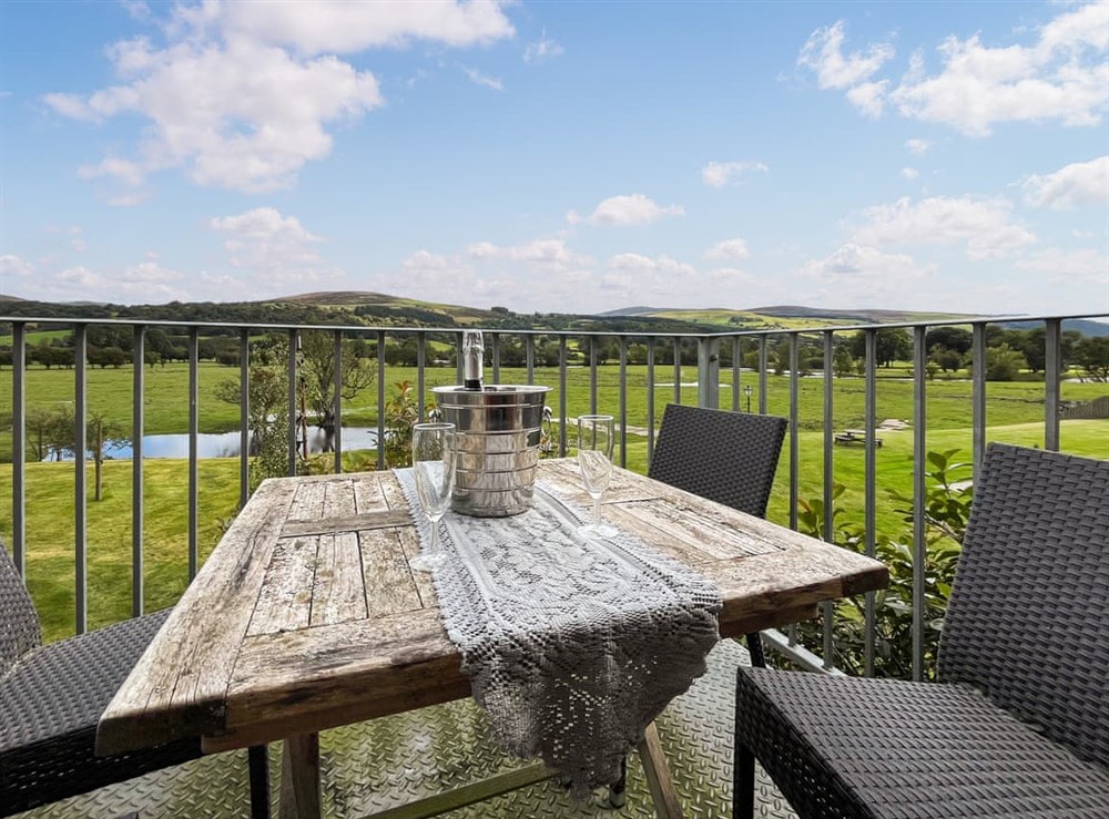 Outdoor eating area at Granary in Corwen, Denbighshire