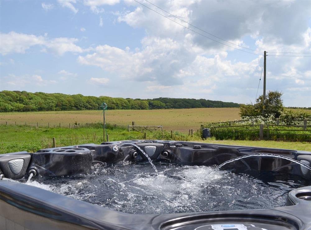 Hot tub at Granary Cottage in Bempton, near Bridlington, North Humberside