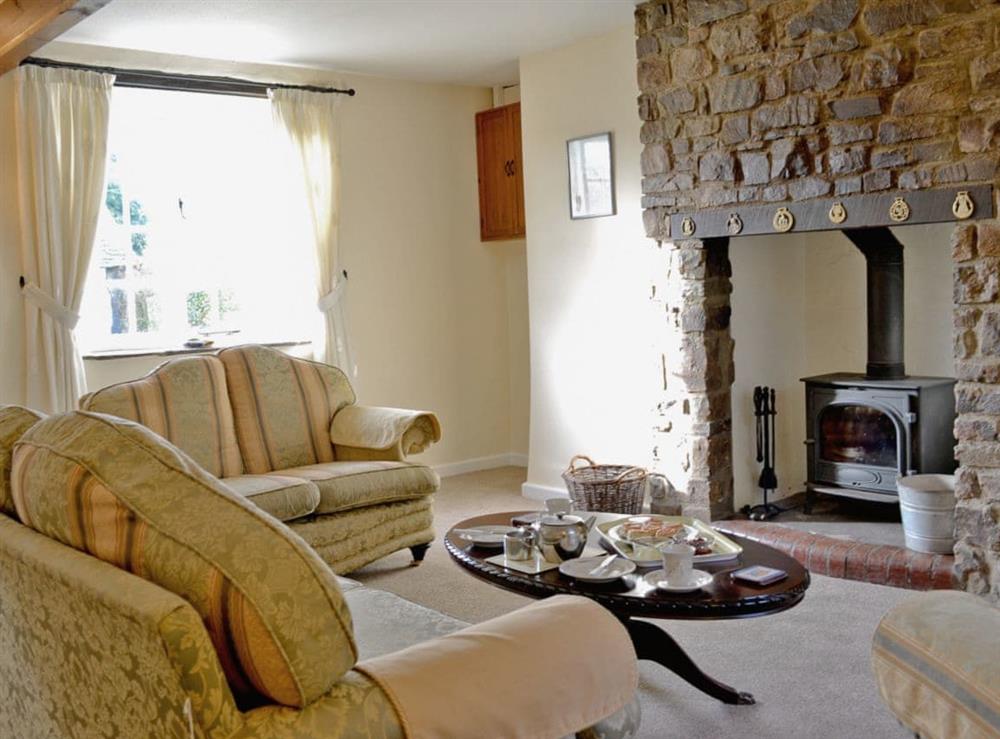 Living room at Granary Cottage in Chittlehampton, near Umberleigh, North Devon