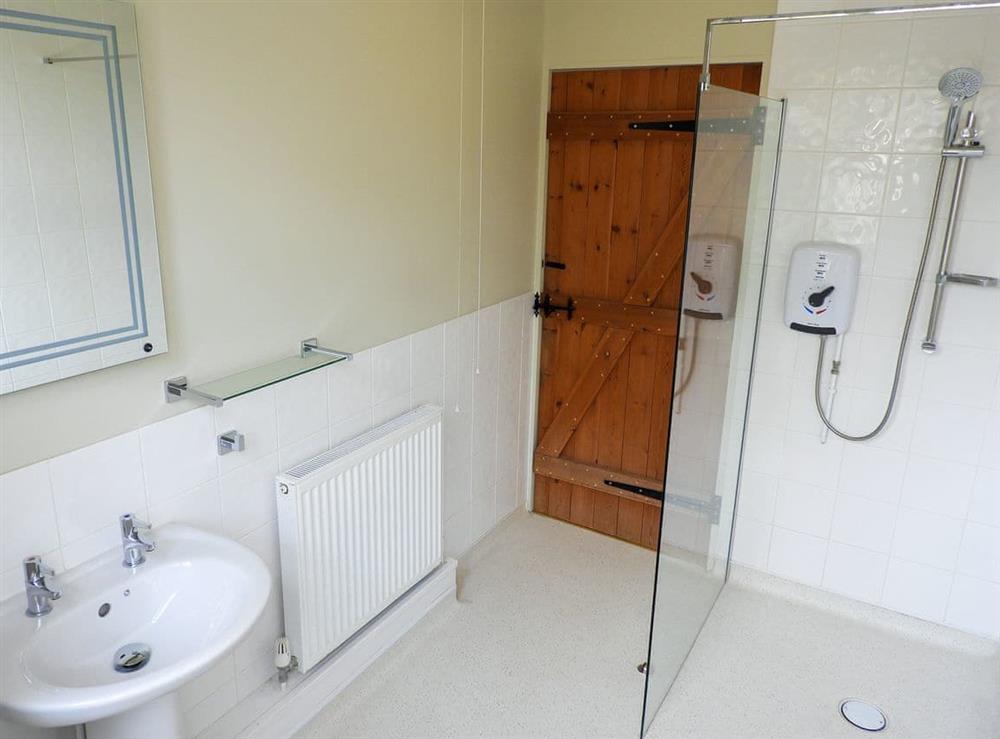 Shower room at Granary Cottage in Hopton, Norfolk