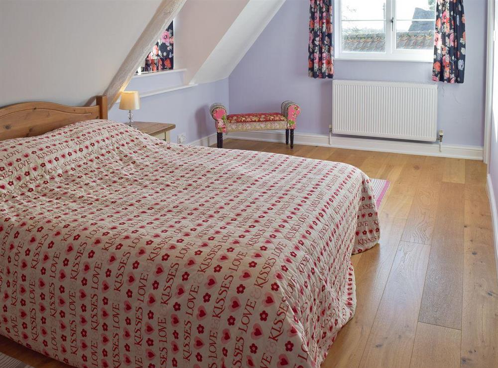 Comfortable double bedroom at Granary Cottage in Tattingstone, near Ipswich, Suffolk