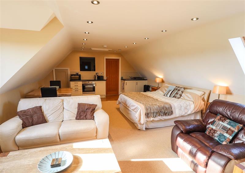 The living room at Granary Loft, Croxton Kerrial