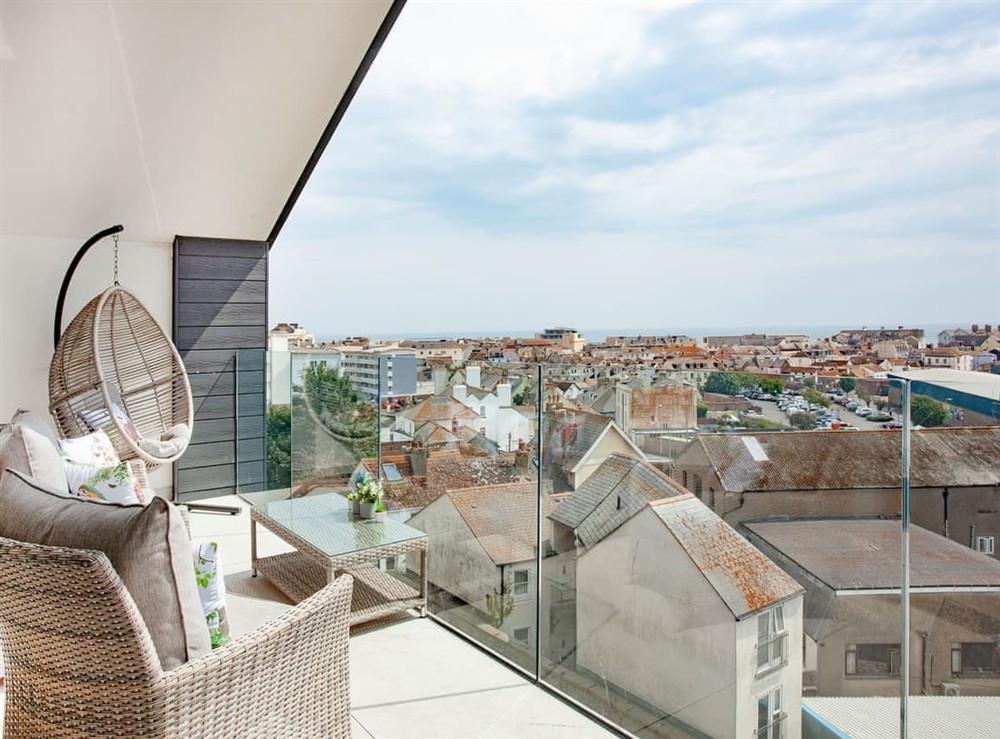 Balcony at Grand Banks Apartment in Teignmouth, Devon