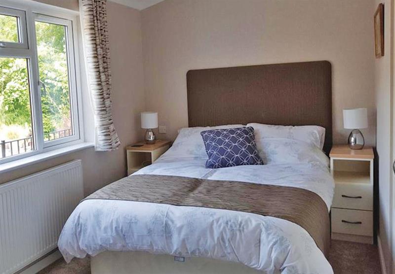 Double bedroom in the Luxury Lodge Plus at Grand Eagles Lodges in Nether Coul, Auchterarder