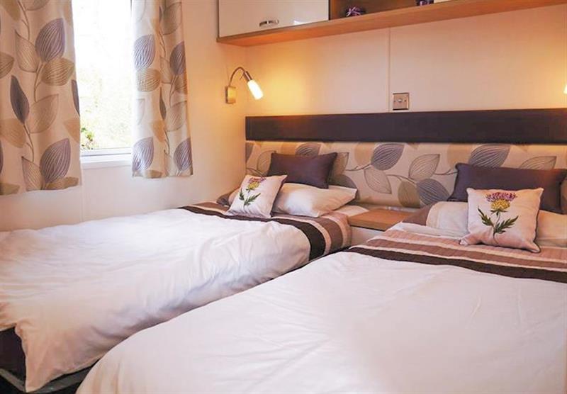 Twin bedroom in a Luxury Lodge at Grand Eagles Lodges in Nether Coul, Auchterarder
