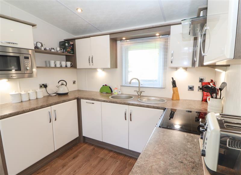 This is the kitchen at Grandmas Cottage, South Lakeland Leisure Village near Carnforth