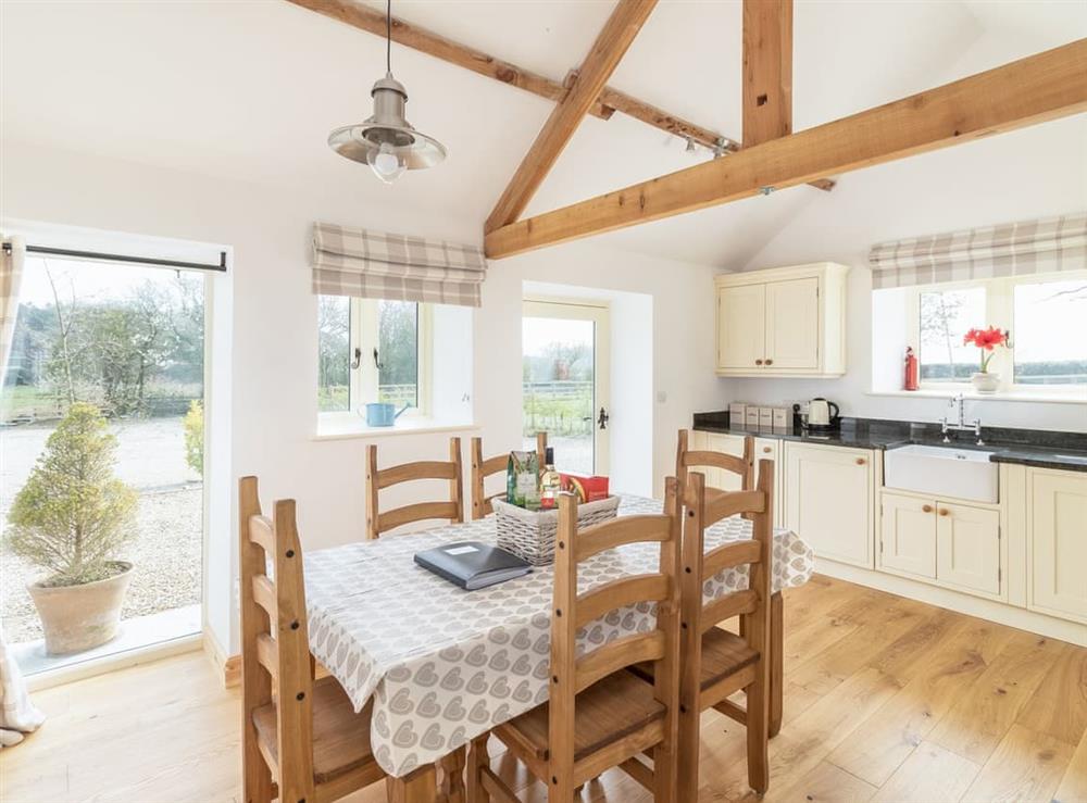 Airy kitchen diner at Grange Cottage in Harome, near Helmsley, North Yorkshire