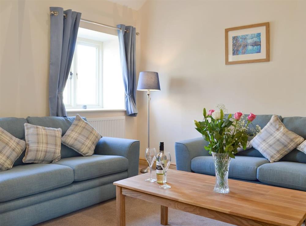 Stylish living room at Grange Cottage in Harome, near Helmsley, North Yorkshire