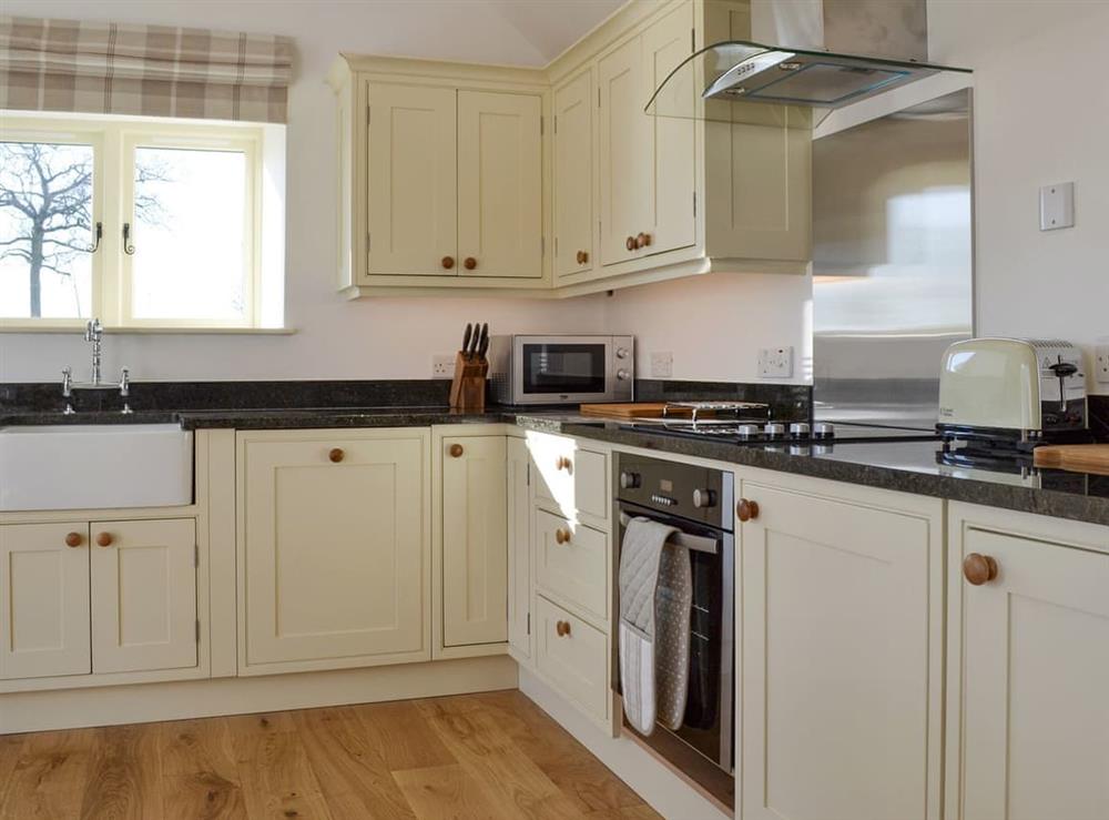 Well-equipped kitchen at Grange Cottage in Harome, near Helmsley, North Yorkshire