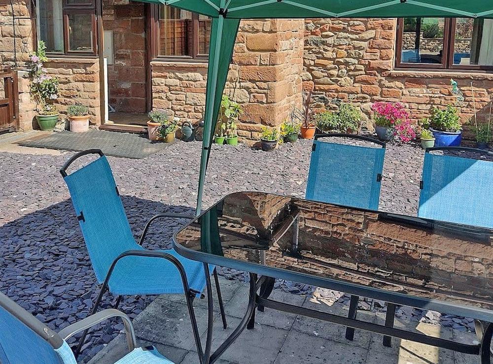 Sitting-out-area at Grange Court in Cliburn, near Penrith, Cumbria
