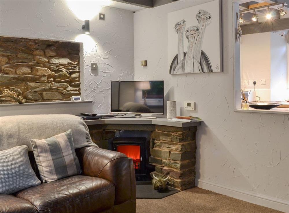 Cosy living area at Grange End Stables, 