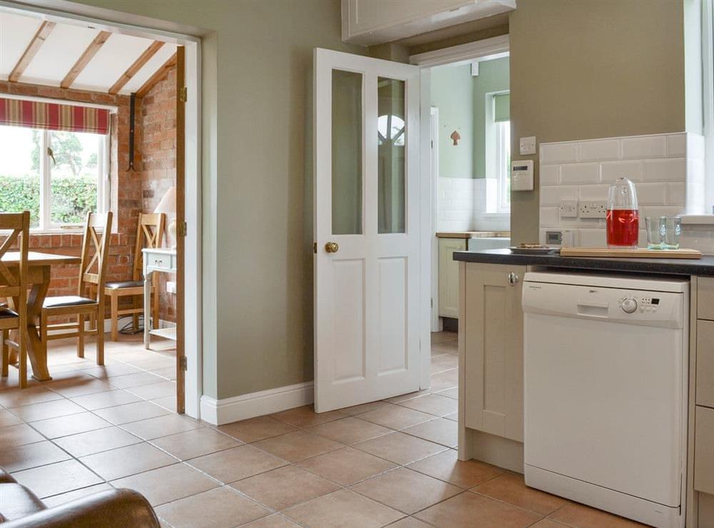 Convenient open aspect to kitchen at Portington Lodge, 