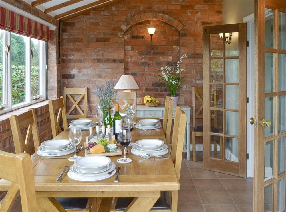 Stylish dining room at Portington Lodge, 