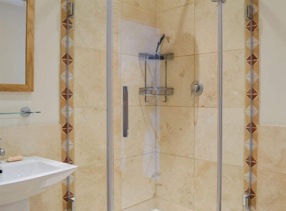 Tiled shower room at The Wests, 