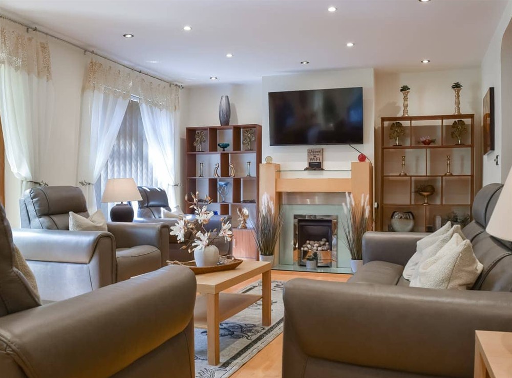 Living area at Grange House in Gamston, near Nottingham, Nottinghamshire