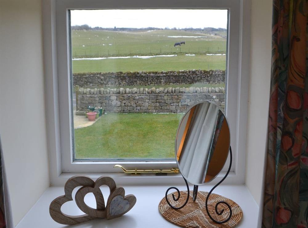 View from bedroom at Grangemoor Barn in Scots Gap, near Morpeth, Northumberland