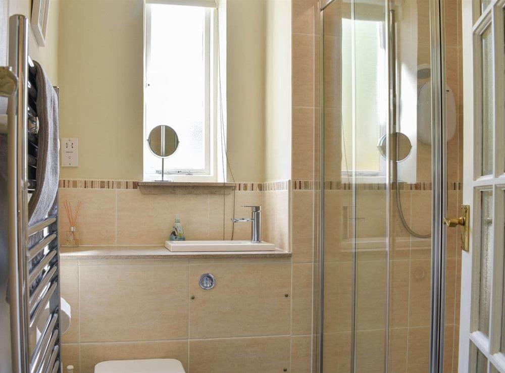 Shower room at Granite Cottages : Upper Granite Cottage in Nethy Bridge, Inverness-Shire