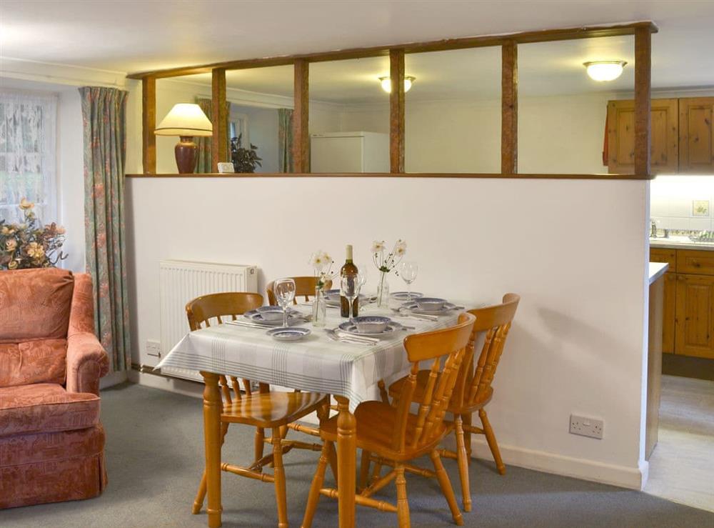 Quaint dining area at Grannys Cottage in Lostwithiel, Cornwall