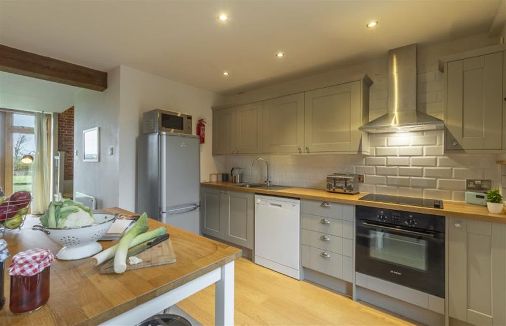 Ground floor: Open plan kitchen and sitting room at Great Barn, Toftrees near Fakenham