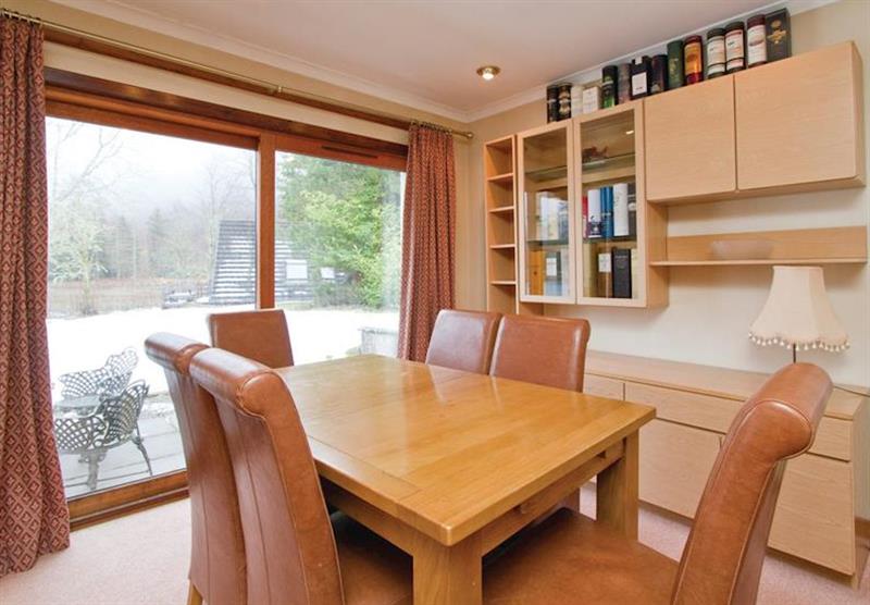 The dining area at Glen View Cottage at Great Glen Cottages in Kinlochlochy, Inverness-shire