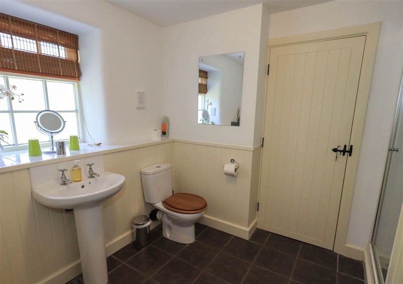 This is the bathroom at Great Hartbarrow Farm Cottage, Cartmel Fell near Windermere