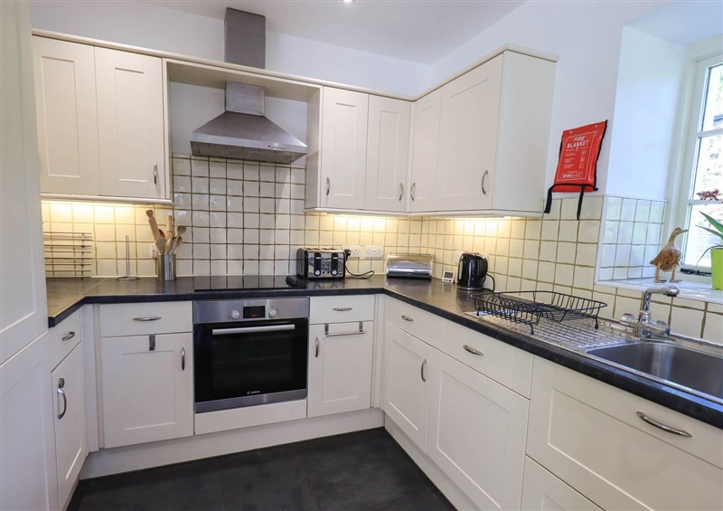 This is the kitchen at Great Hartbarrow Farm Cottage, Cartmel Fell near Windermere