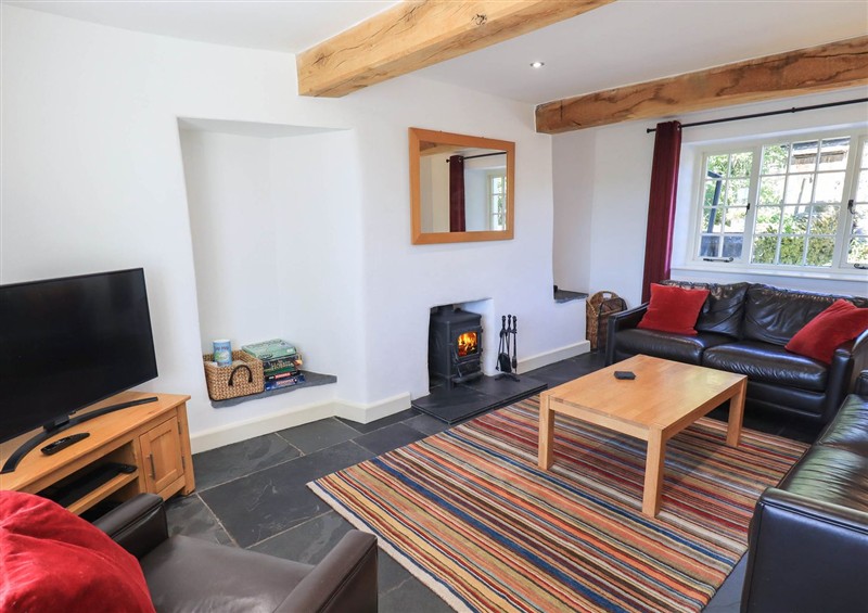 This is the living room at Great Hartbarrow Farm Cottage, Cartmel Fell near Windermere