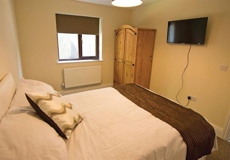 A double bedroom in a Sycamore Lodge at Great Hatfield Lodges in Aldbrough, Yorkshire Moors and Coast