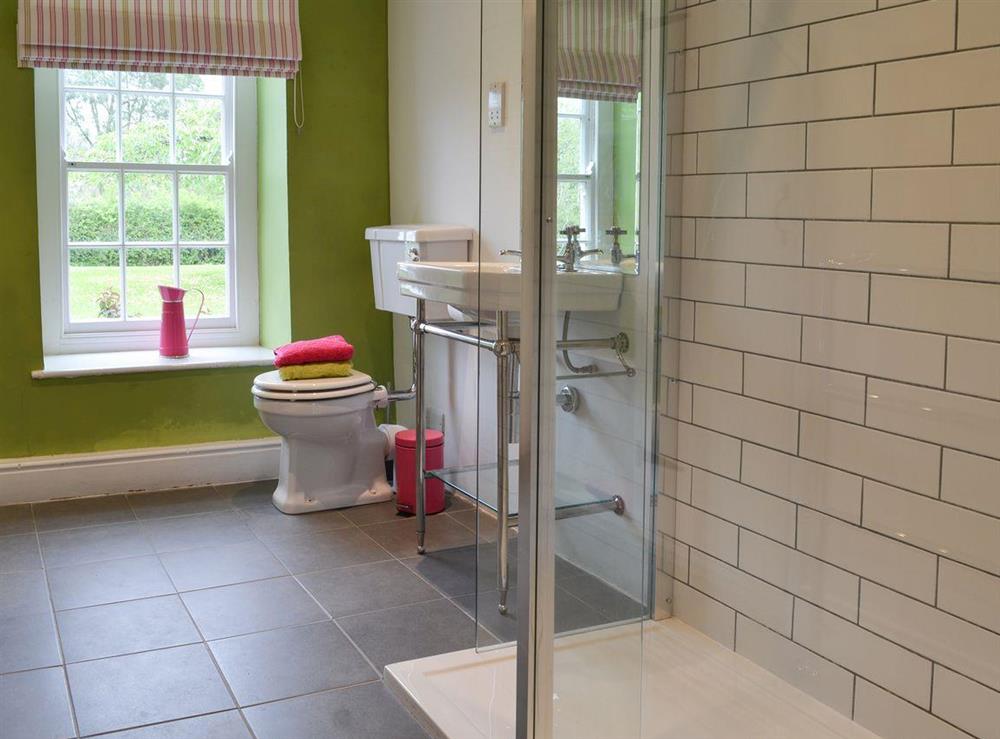 Shower room at Great Horner in Halwell, near Totnes, Devon