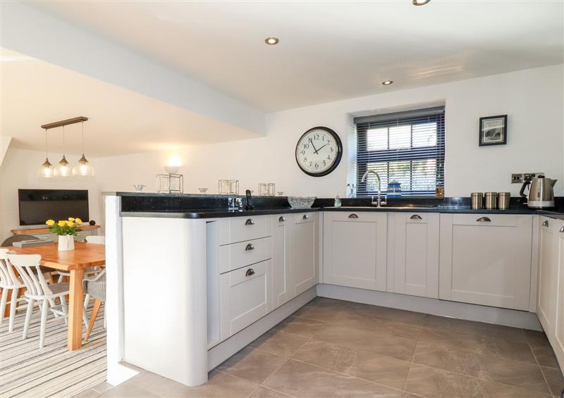 This is the kitchen at Great Meadow Barn, Crantock