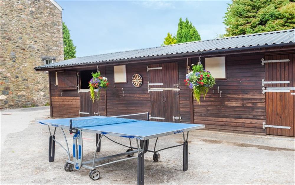 The games barn for guests to enjoy.  at Great Palstone & Swallows Rest in South Brent