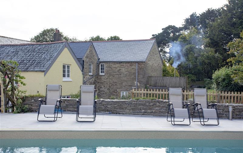 Enjoy the swimming pool at Great Trethawle, Cornwall