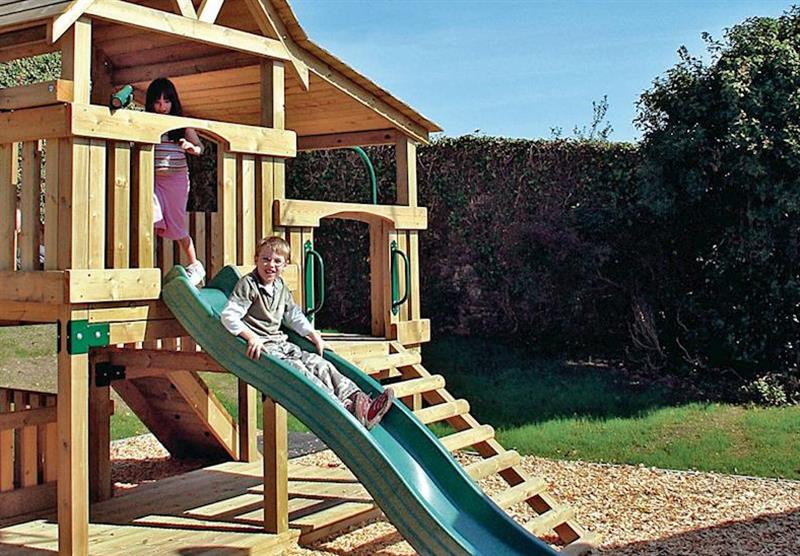 Children’s play area at Green Acres Cottages in Cornwall, South West of England