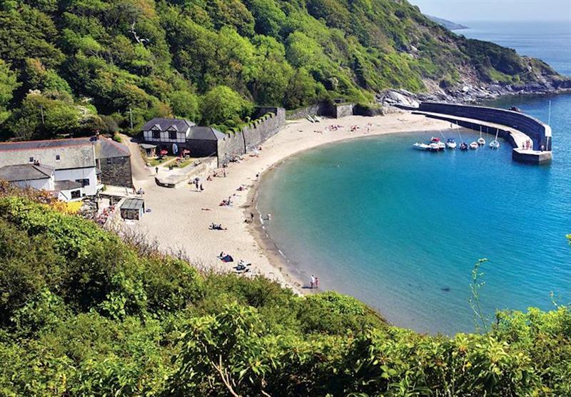 Polkerris Beach at Green Acres Cottages in Cornwall, South West of England