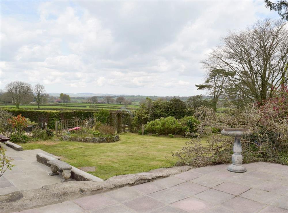 Tremendous rural views over the garden at Green Haven in Narberth, Pembrokeshire, Dyfed