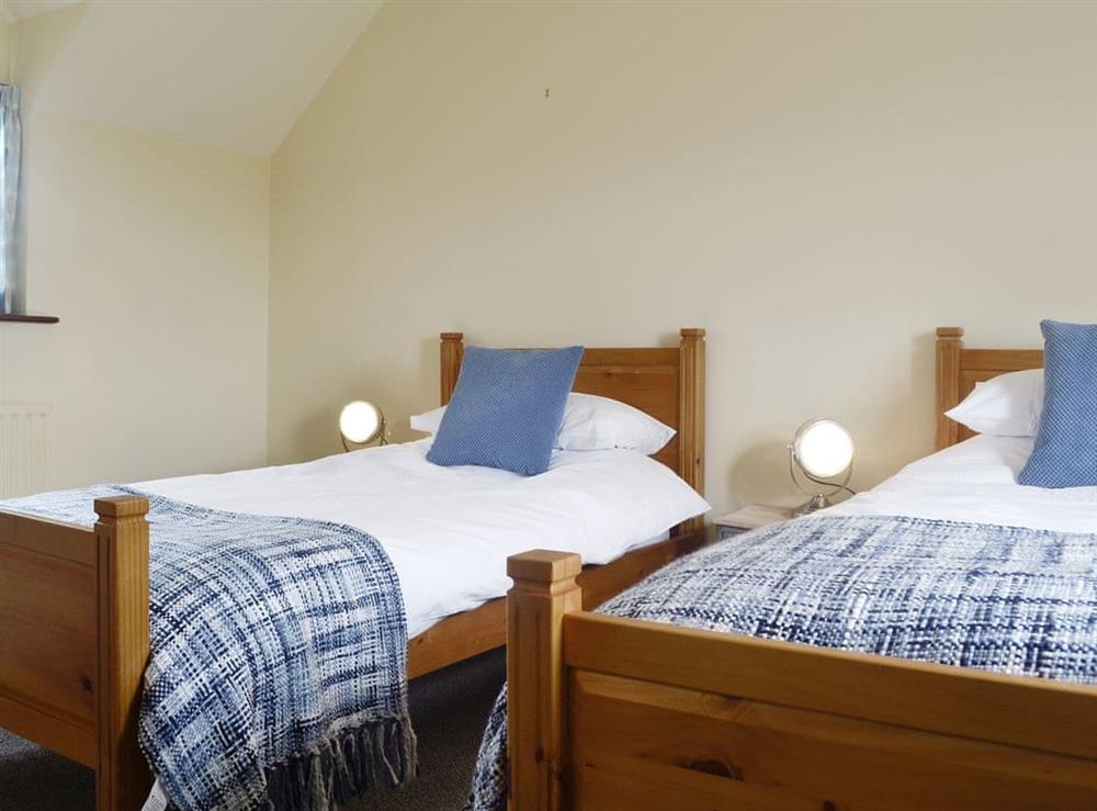 Good-sized twin bedroom at Green Lane Cottage in Aberhafesp, near Newtown, Powys