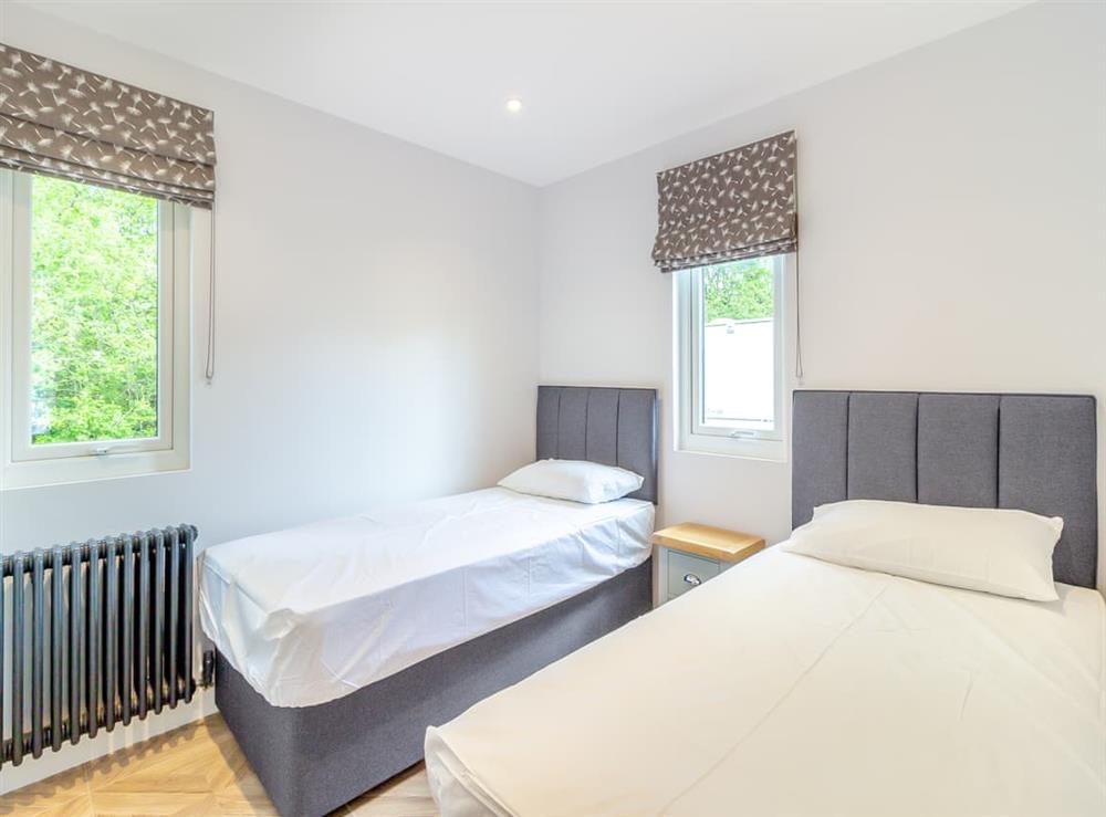 Twin bedroom at Greenacres Cabin in Coleford, Gloucestershire