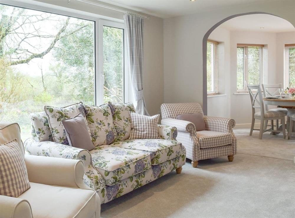 Light and airy living room at Greenacres in Reynalton, near Tenby, Pembrokeshire, Dyfed