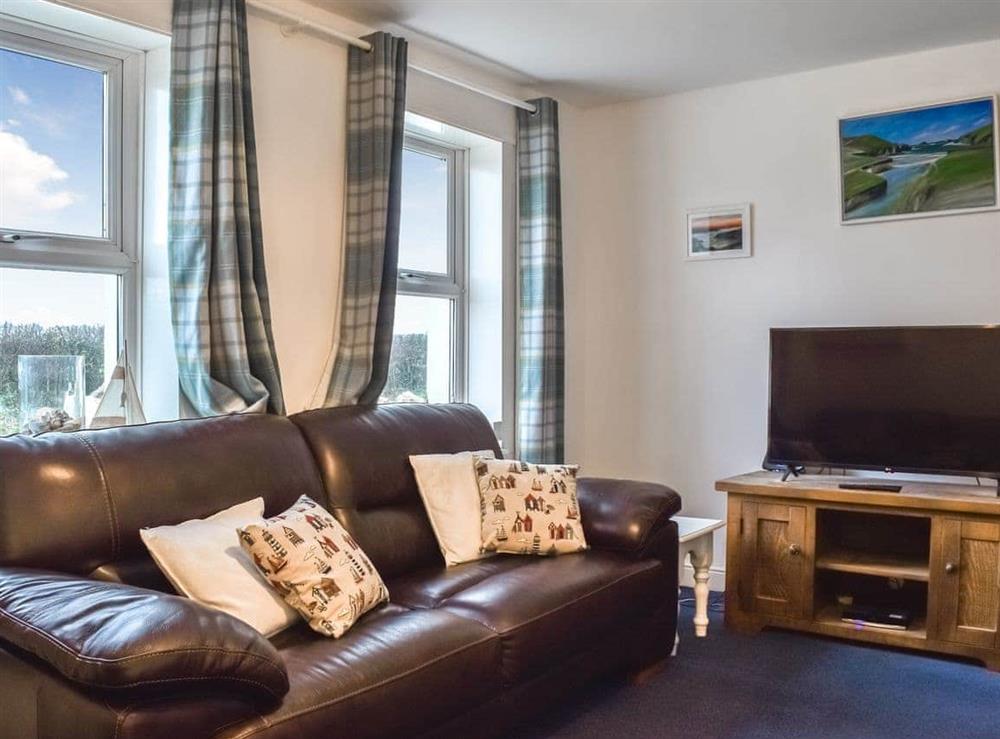 Living room at Greenacres in Treburrick near Porthcothan Bay, Cornwall
