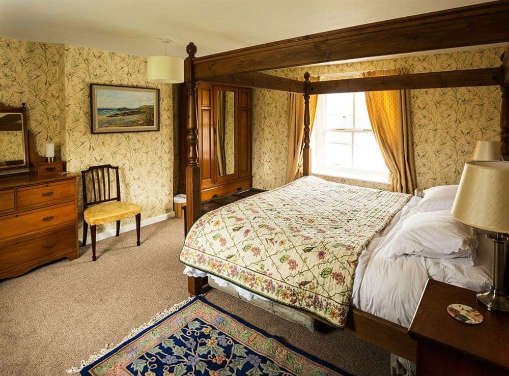 Peaceful four poster double bedroom at Greenah View in Uldale, near Wigton, Cumbria