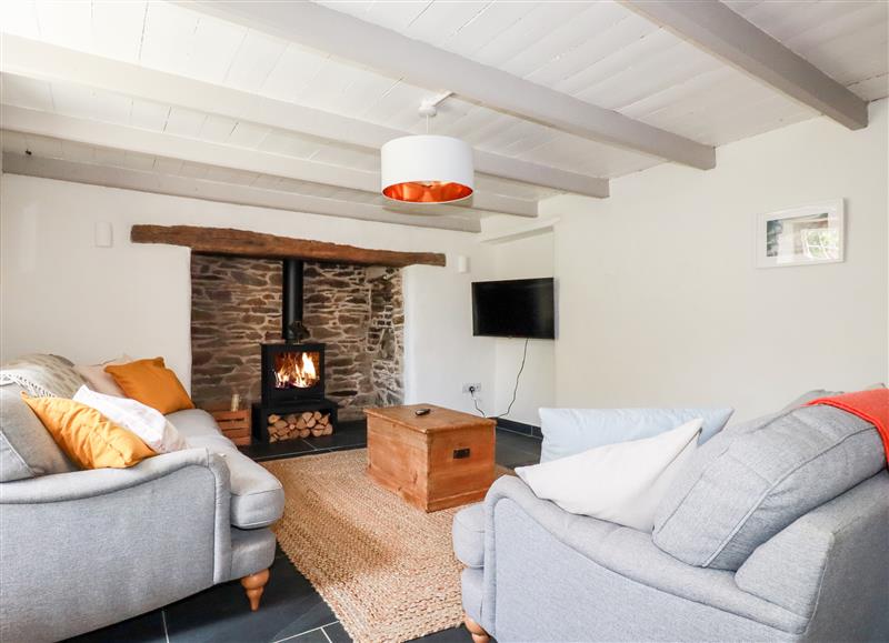 Relax in the living area at Greenbank, Bolingey near Perranporth