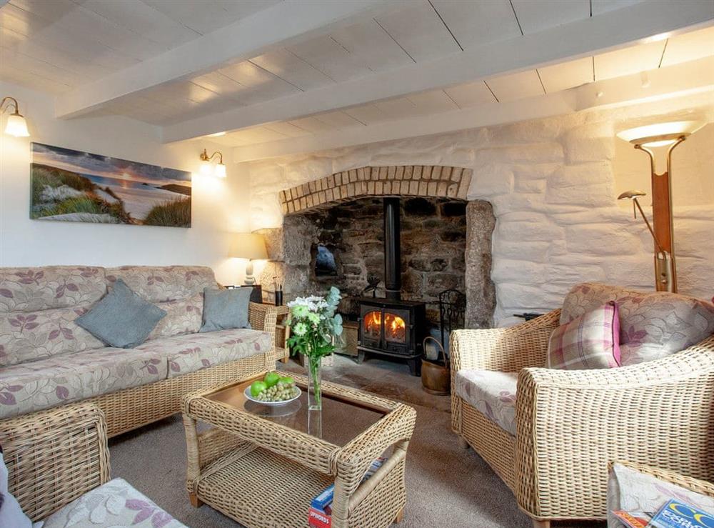 Living room at Greenbank Farm in Nanpean, near St Austell, Cornwall