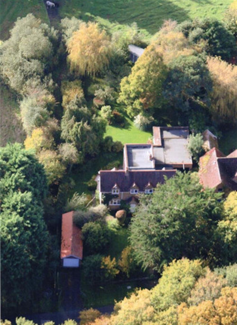 Aerial view at Greencroft Annexe in Lymington