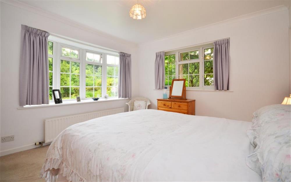 Bedroom with double bed and en suite bathroom (photo 2) at Greencroft Annexe in Lymington