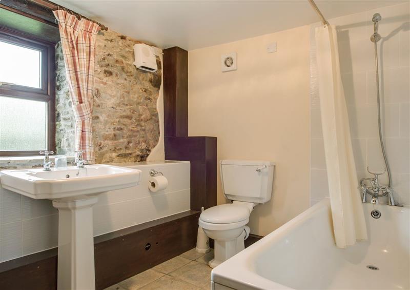 This is the bathroom at Greenfinch, Bradworthy near Bude