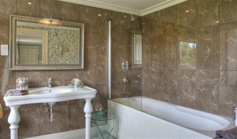 This is the bathroom at Greenhill Lodge & Cottage, Hownam near Jedburgh