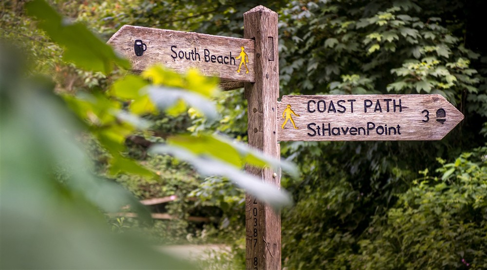 A sign for footpaths