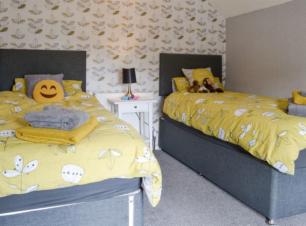 Good-sized twin bedroom at Greenpastures in Patchacott, near Okehampton, Devon