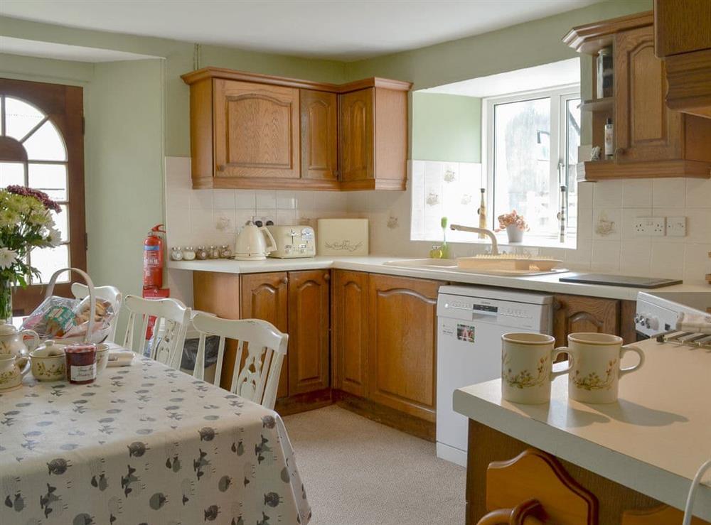 Well equipped kitchen/ dining room at Greenpastures in Patchacott, near Okehampton, Devon