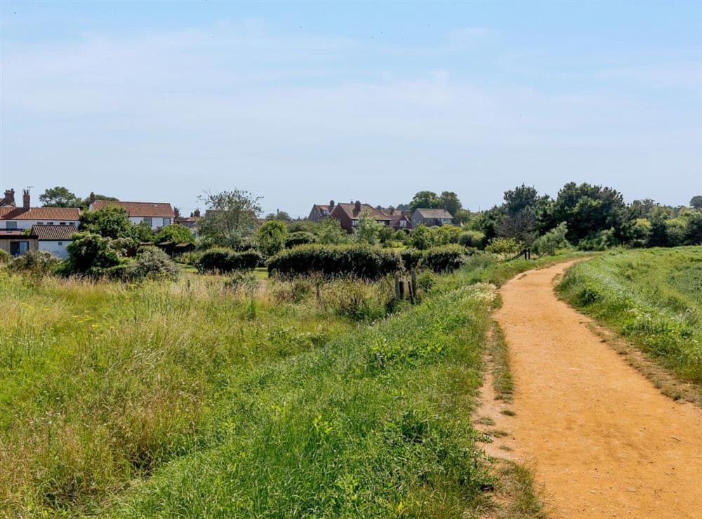 Peaceful footpath at rear of property at Greenrush in Blakeney, near Holt, Norfolk